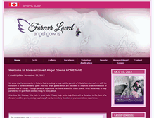 Tablet Screenshot of foreverlovedangelgowns.com